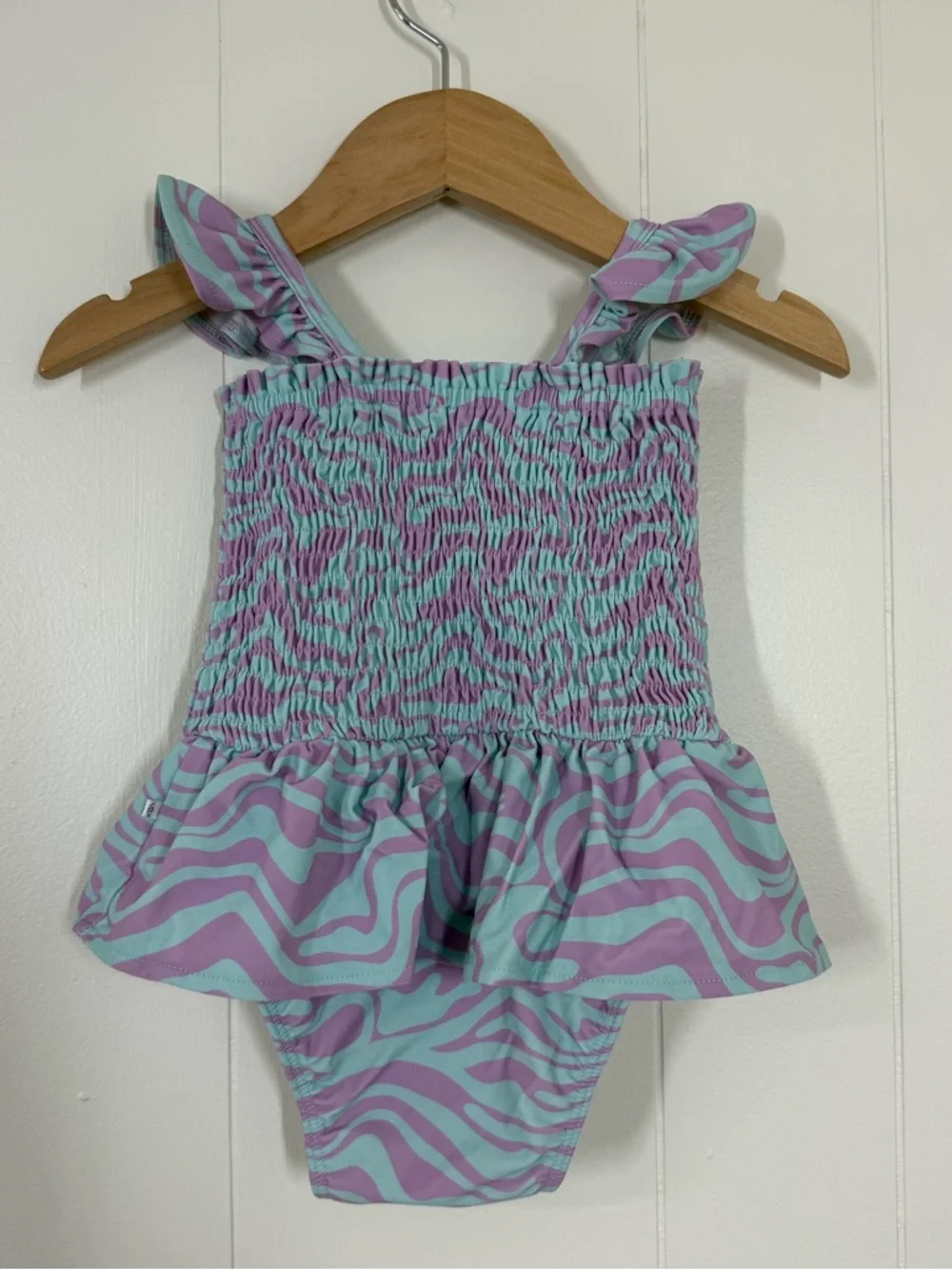Caden Lane Smocked One Piece Swim Suit